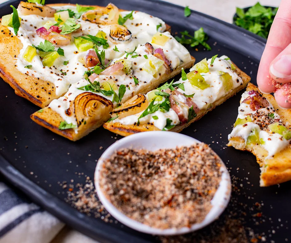 Black-Garlic-Flatbread-with-Whipped-Ricotta-Recipe-2_web-crop_945x788