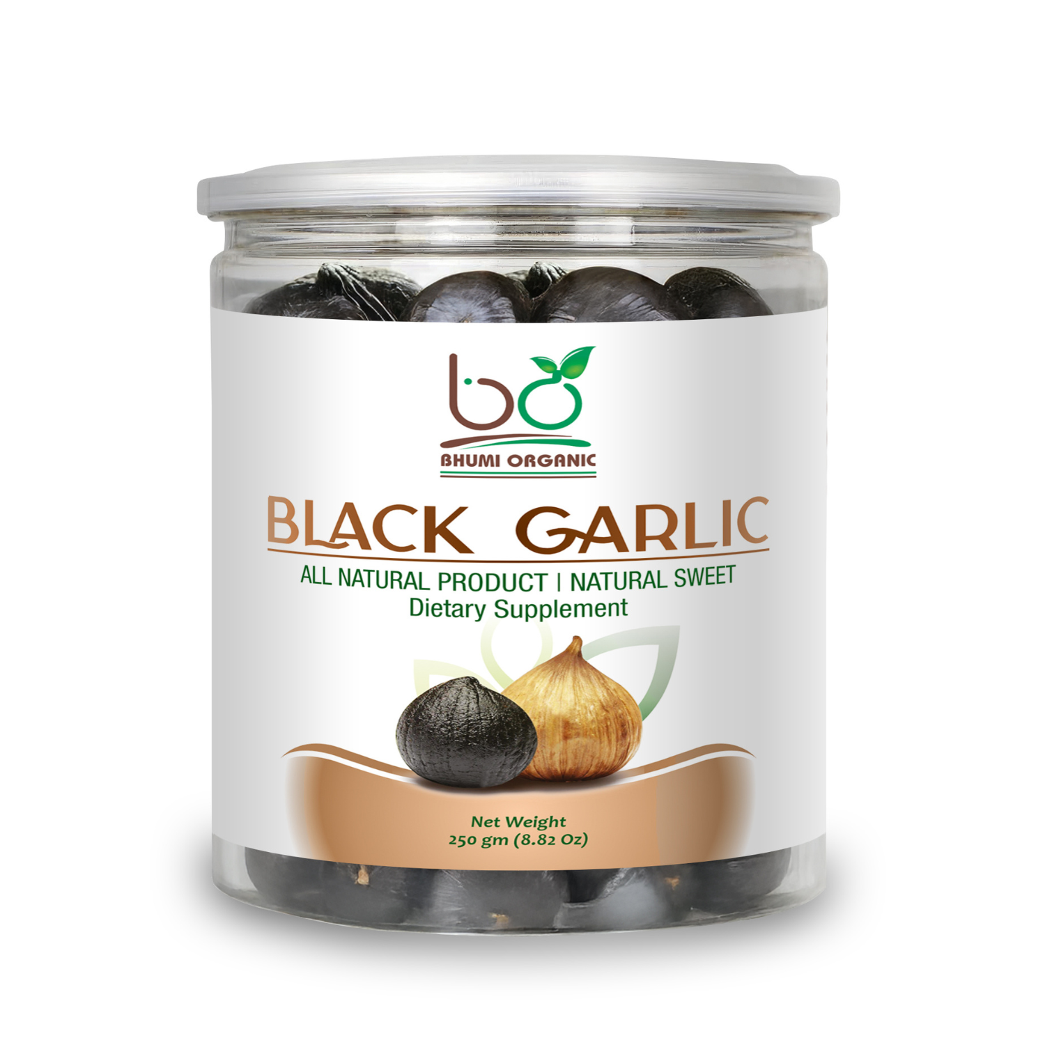 Bhumi Organic Black Garlic – Fermented Single Clove Bulbs