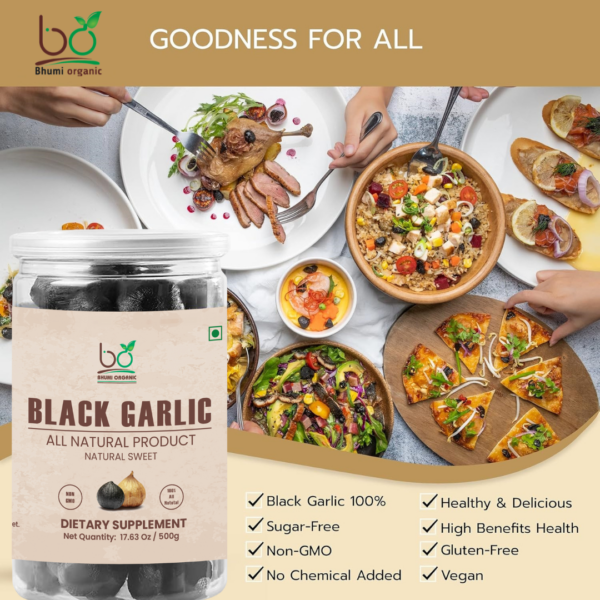 Premium Organic Single Clove Black Garlic - Naturally Fermented Solo Garlic Bulbs for Antioxidant Support & Gourmet Flavor