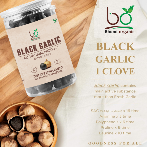 Premium Organic Single Clove Black Garlic - Naturally Fermented Solo Garlic Bulbs for Antioxidant Support & Gourmet Flavor