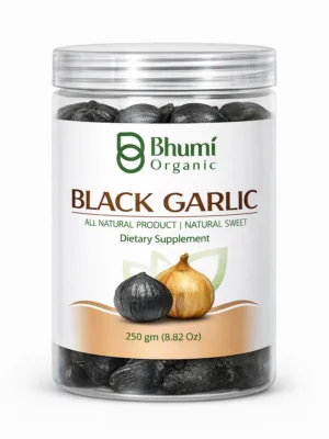 Bhumi Organic Black Garlic Fermented Single Clove | 250g | Aged Himalayan Superfood