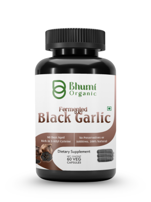 Black Garlic Capsules | 500mg Pure Extract for Heart Health & Immune Support | 60 Vegan Pills