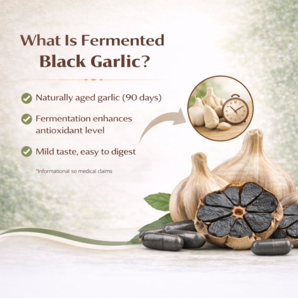 Bhumi Organic Black Garlic Capsules | 500mg Pure Extract for Heart & Immune Health