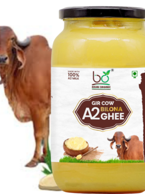 Bhumi Organic A2 Gir Cow Bilona Ghee – Pure Hand-Churned Ghee from Grass-Fed Gir Cows | Traditional Ayurvedic Ghee for Immunity, Digestion, and Cooking