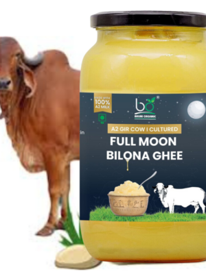 Bhumi Organic A2 Gir Cow Full Moon Bilona Ghee – Hand-Churned Ayurvedic Ghee from Grass-Fed Gir Cows for Immunity, Digestion, and Wellness