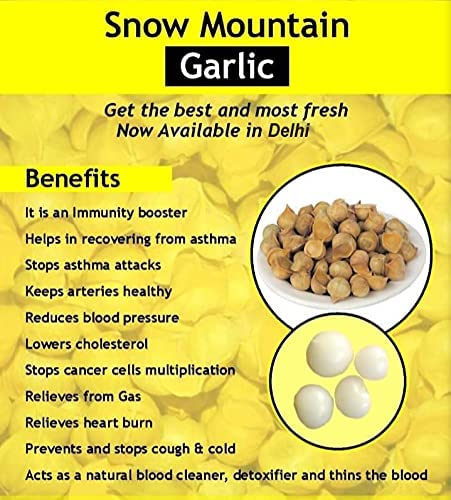 Bhumi Organic Kashmiri Garlic - Premium Single Clove Himalayan Garlic | Immune-Boosting, Anti-Inflammatory Superfood with Natural Health Benefits