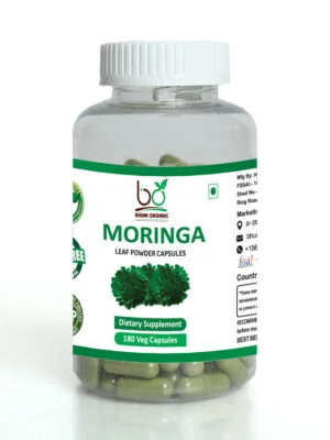 Bhumi Organic Moringa Oleifera Capsules – USDA-Certified Superfood for Energy, Immune Support, and Vitality – Vegan, Non-GMO, 180 Capsules