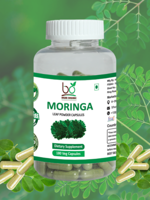 Bhumi Organic Moringa Oleifera Capsules – USDA-Certified Superfood for Energy, Immune Support, and Vitality – Vegan, Non-GMO, 180 Capsules