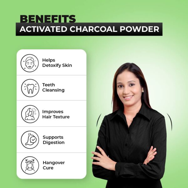 Bhumi Organic Activated Charcoal Powder – 100% Natural Coconut Charcoal for Face and Skin Detox (400g)