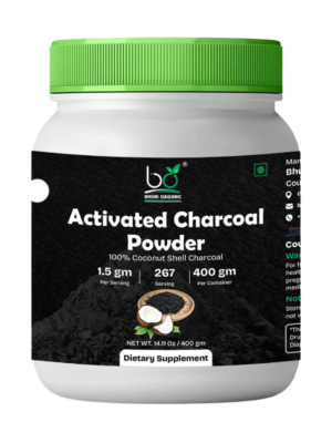 Bhumi Organic Activated Charcoal Powder – 100% Natural Coconut Charcoal for Face and Skin Detox (400g)