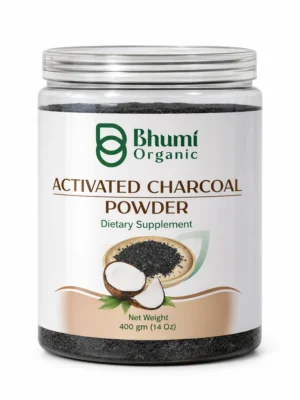 Bhumi Organic Coconut Activated Charcoal Powder | Ultra-Fine Detox Grade | 800 gm