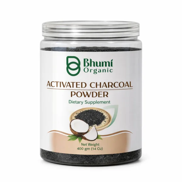 Bhumi Organic Coconut Activated Charcoal Powder | Ultra-Fine Detox Grade | 800 gm