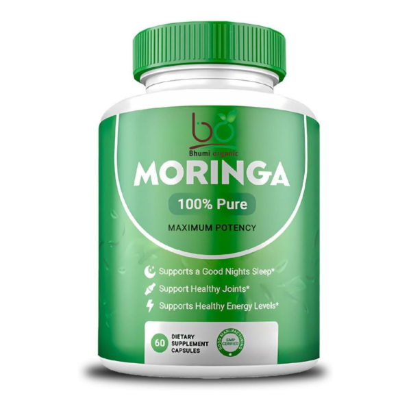 Bhumi Organic Moringa Capsules – Superfood for Energy, 60