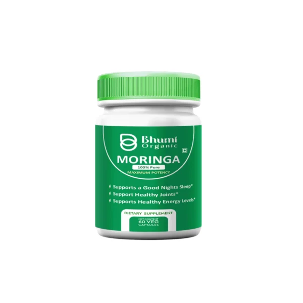 Bhumi Organic Moringa Capsules – Superfood for Energy, 60
