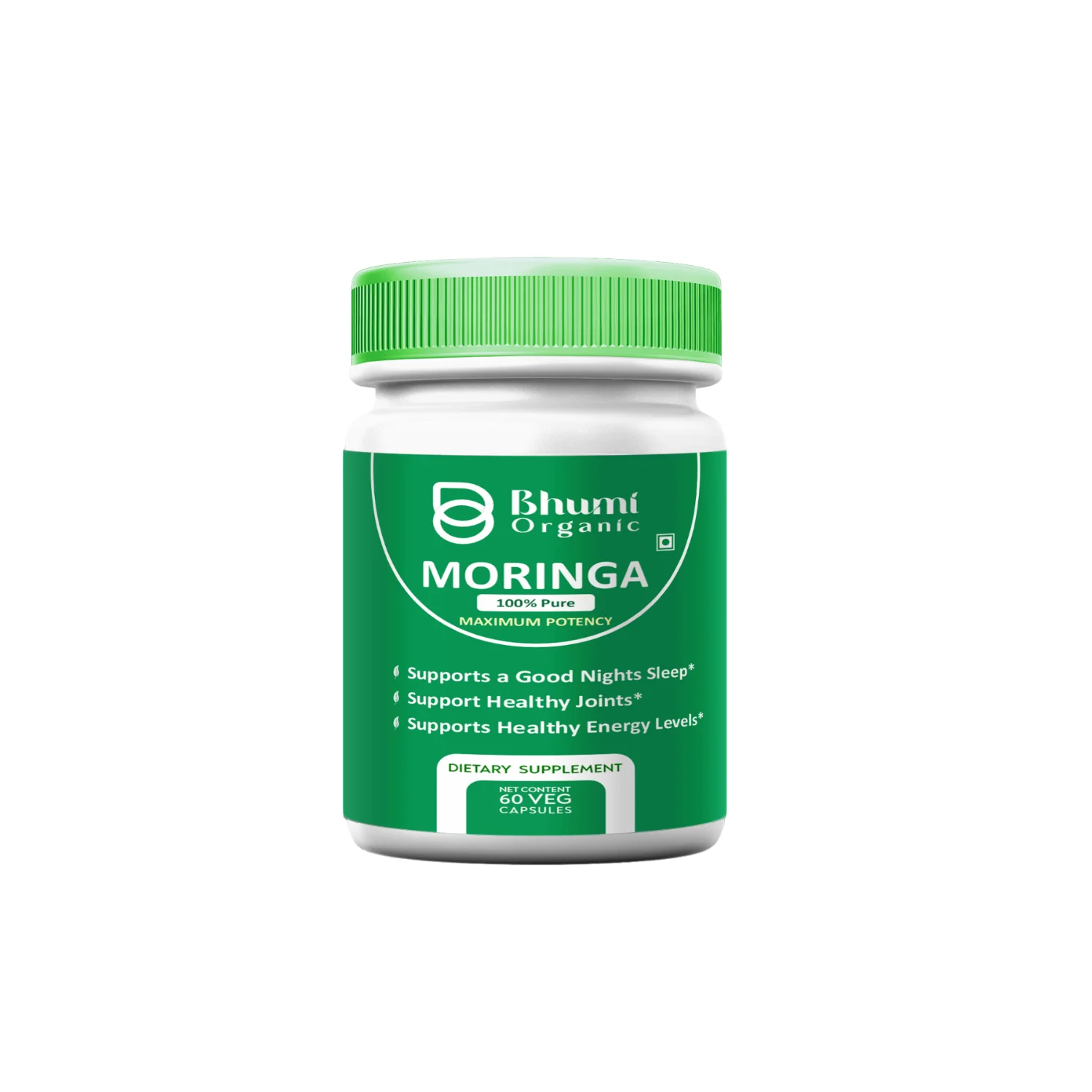 Bhumi Organic Moringa Capsules – Superfood for Energy, 60