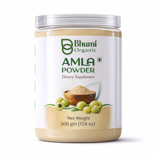 Bhumi Organic Amla Powder 500g | For Hair Growth, Immunity & Vitamin C