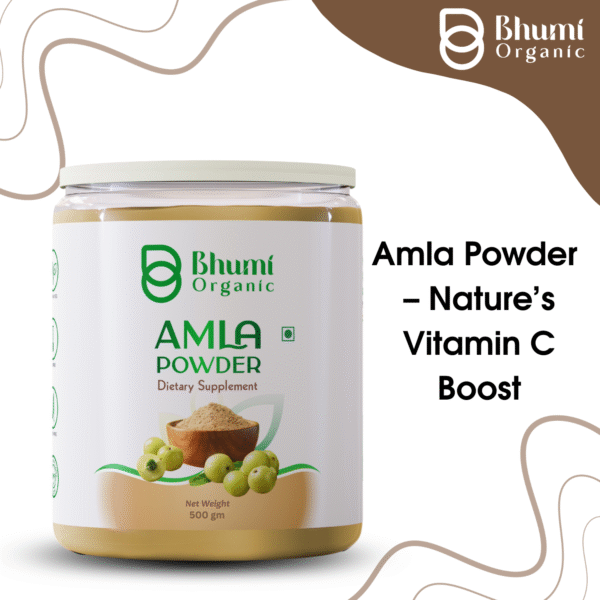 Bhumi Organic Amla Powder 500g | For Hair Growth, Immunity & Vitamin C