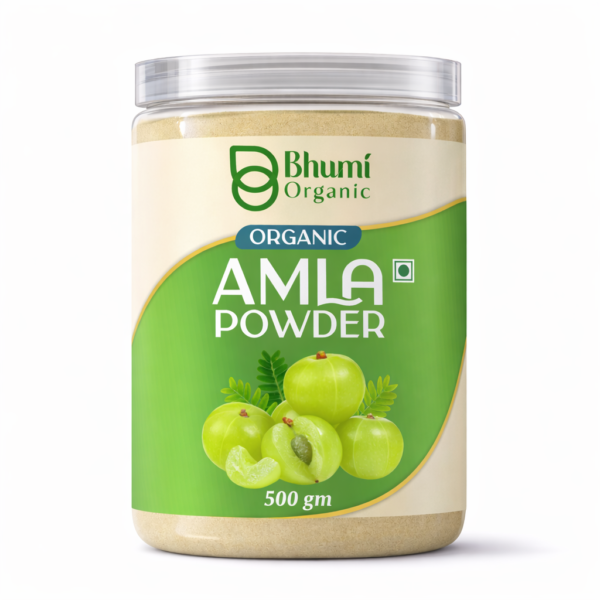 Bhumi Organic Amla Powder 500g( Pack of 2 ) | For Hair Growth, Immunity & Vitamin C
