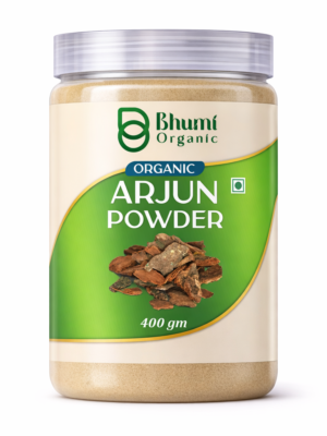 Bhumi Organic Arjun Powder | 100% Pure & Natural | Ayurvedic Herbal Powder | Supports Heart Health | 400g (Pack Of 2)