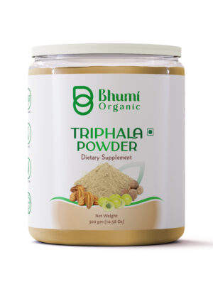 Bhumi Organic Triphala Powder, Dietary Supplement, 300g (10.58 Oz)