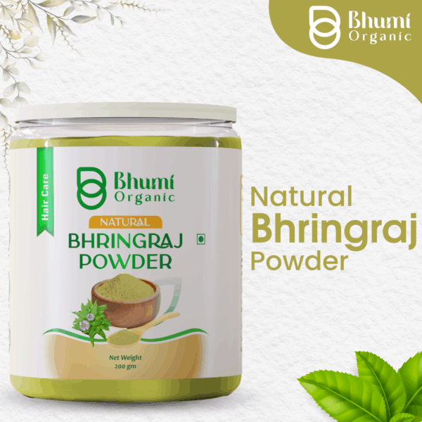 Organic Bhringraj Powder | 100% Pure Eclipta Alba Leaf Powder for Hair Growth & Scalp Health | 200g