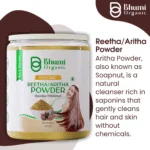 Bhumi Organic Reetha Powder 500g | Natural Shampoo for Soft, Silky Hair
