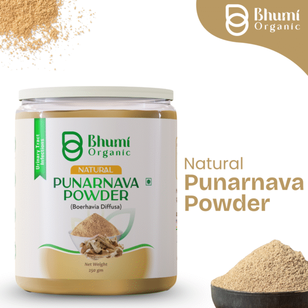 Bhumi Organic Punarnava Powder 500g | For Kidney Health & Natural Detox
