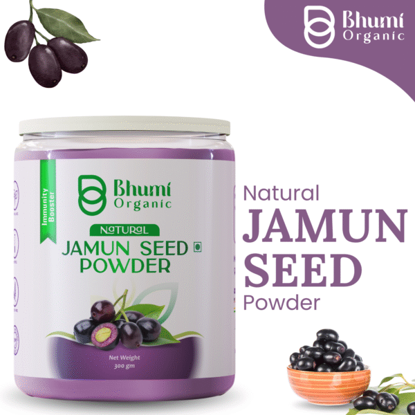 Bhumi Organic Jamun Seed Powder 600g | For Blood Sugar Support & Metabolic Health