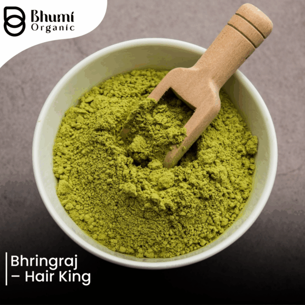 Organic Bhringraj Powder | 100% Pure Eclipta Alba Leaf Powder for Hair Growth & Scalp Health | 200g