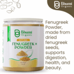 Organic Fenugreek Powder | 100% Pure Trigonella Foenum-Graecum for Blood Sugar Support & Digestive Health | 300g
