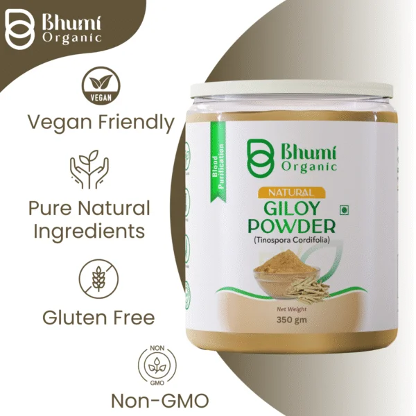 Bhumi Organic Giloy Powder 350g | Natural Immunity Booster & Fever Management
