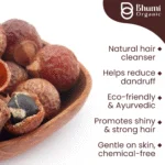Bhumi Organic Reetha Powder 500g | Natural Shampoo for Soft, Silky Hair