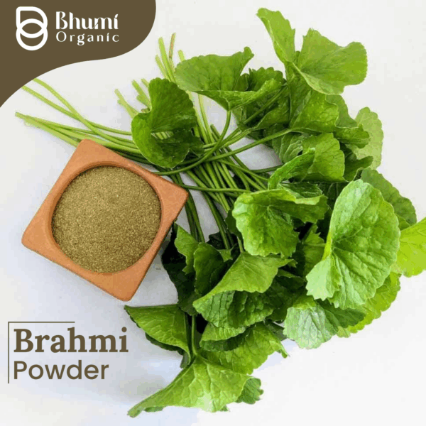 Bhumi Organic  Brahmi Powder Natural Bacopa Monnieri Leaf Powder, 200 gm