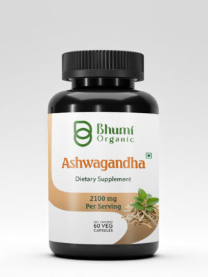 Bhumi Organic , Ashwagandha , dietary Suppelement , 2100 mg