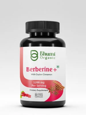 Bhumi Organic , Berberine+ , Whit Ceylon Cinnamon , 1200 mg