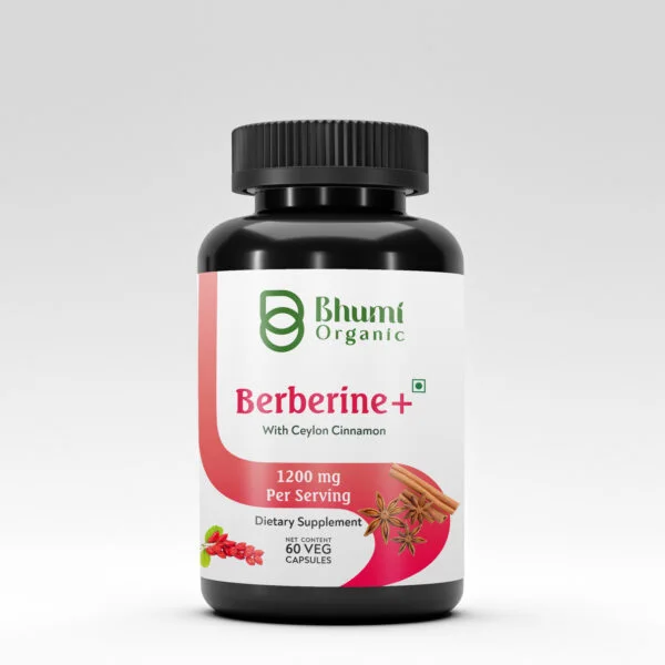 Bhumi Organic , Berberine+ , Whit Ceylon Cinnamon , 1200 mg