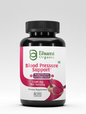 Bhumi Organic , Blood Pressure Support + , Beets + CoQ10 and Grape Seeds , 1180 mg