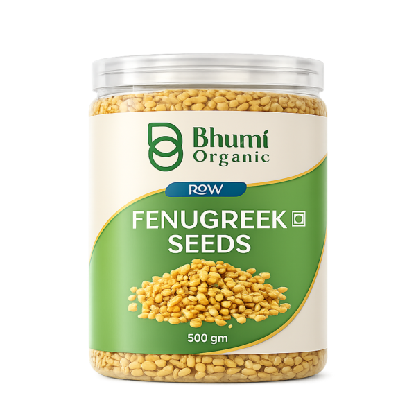 Bhumi Organic Fenugreek Seeds | Pure Natural Methi | 1 kg | Digestion & Wellness