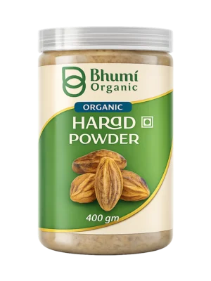 Bhumi Organic Haritaki Powder 400g (Pack Of 2) | King of Ayurvedic Medicines for Digestion & Detox