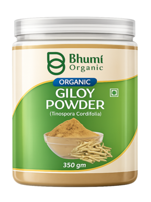 Bhumi Organic Giloy Powder 350g (Pack Of 3)| Natural Immunity Booster & Fever Management