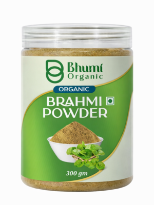 Bhumi Organic Brahmi Powder 300g ( Pack of 3 ) | For Memory, Focus & Hair Growth