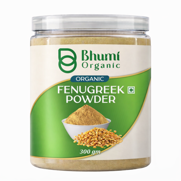 Bhumi Organic Fenugreek Powder 300g (Pack Of 3) | For Hair Growth, Digestion & Wellness