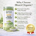 Bhumi Organic Tulsi Powder 300g | For Immunity, Stress Relief & Respiratory Health