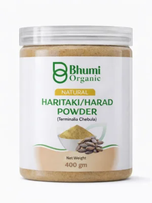 Bhumi Organic Haritaki Powder 400g | King of Ayurvedic Medicines for Digestion & Detox