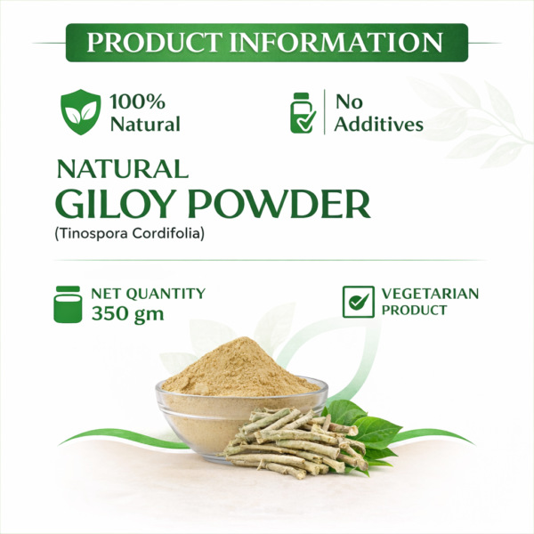 Bhumi Organic Giloy Powder 350g | Natural Immunity Booster & Fever Management