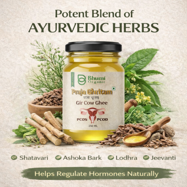 Praja Ghritam for PCOS/PCOD | Ayurvedic Hormonal Balance Ghee | 500ML