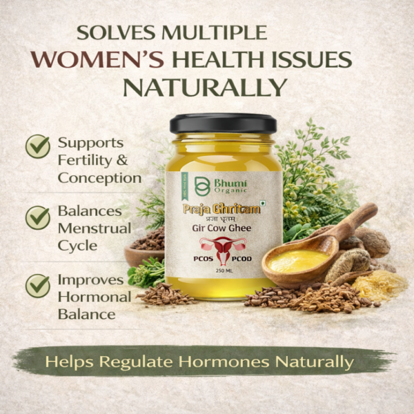 Praja Ghritam for PCOS/PCOD | Ayurvedic Hormonal Balance Ghee | 500ML