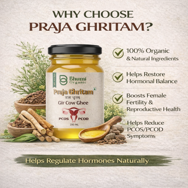 Praja Ghritam for PCOS/PCOD | Ayurvedic Hormonal Balance Ghee | 500ML