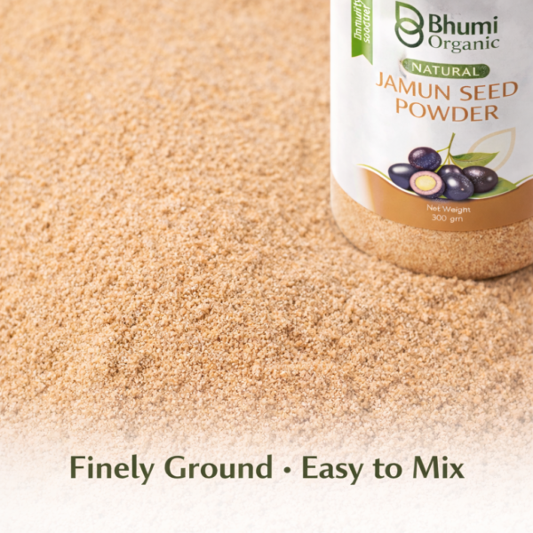 Bhumi Organic Jamun Seed Powder 600g | For Blood Sugar Support & Metabolic Health