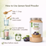 Bhumi Organic Jamun Seed Powder 600g | For Blood Sugar Support & Metabolic Health